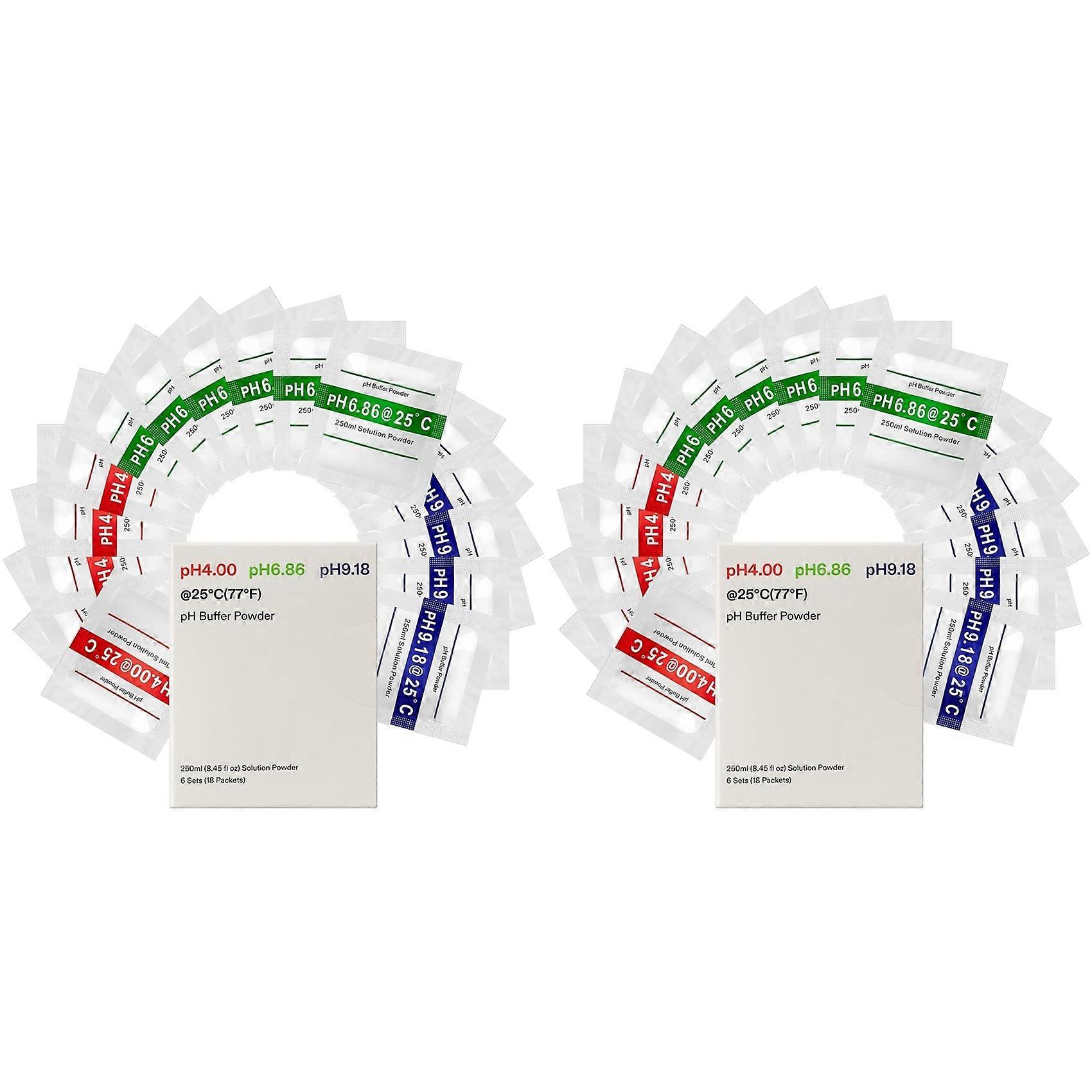 36-Pack PH Meter Buffer Solution Powder, PH 6.86/4.00/9.18, PH Buffer Powder for Precise & Easy PH Tester Calibration