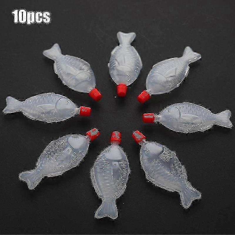 زجاجات صلصة الصويا على شكل سمكة يمكن التخلص منها ، 10 قطع 8.2 مل زجاجات توابل السوشي