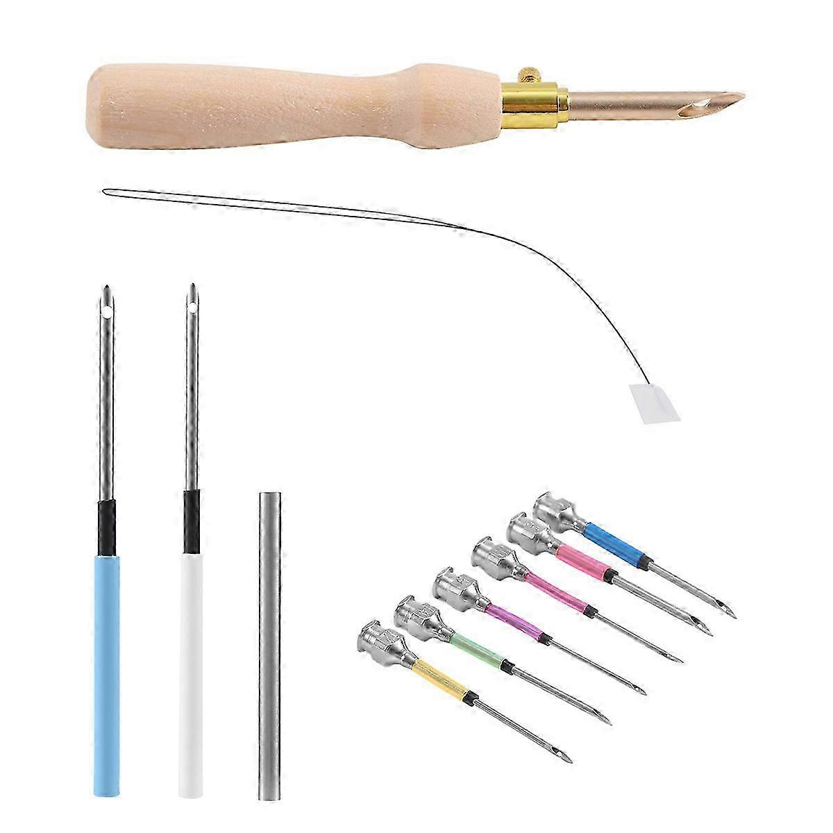 11Pcs Punch Needle Tool Kit Embroidery Stitching Punch Needle Threader