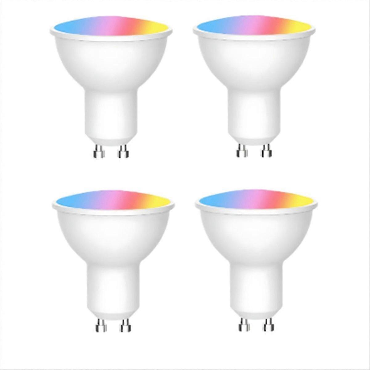 Tuya Bluetooth GU10 LED Light Bulb Dimmable 6W 220V Smart Life App Control Spotlight Bulb Works with Alexa Google 4Pcs