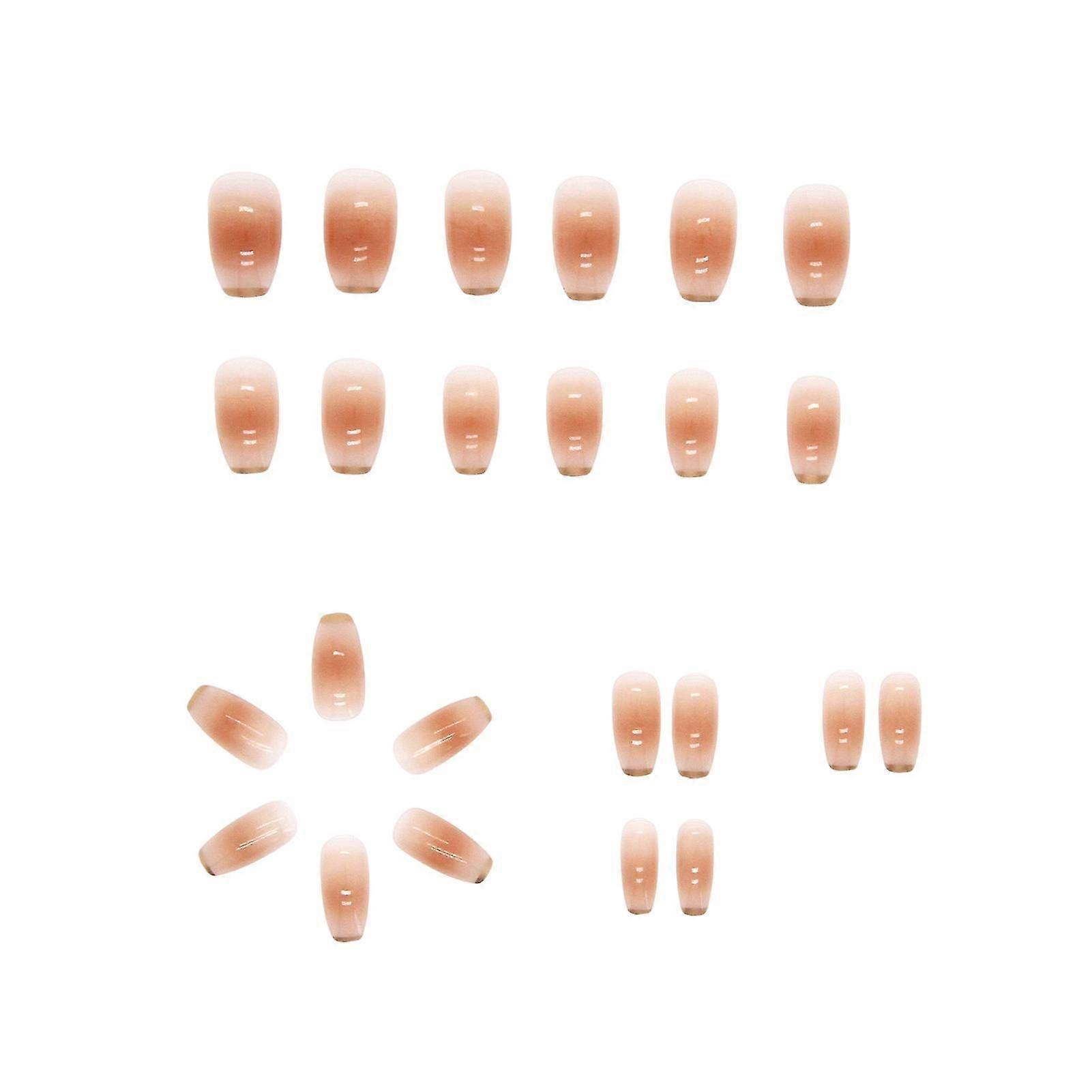 Clear Gradient Artificial Nails Unique Trendy Pattern Nail Decor For Daily Everyday Wearing