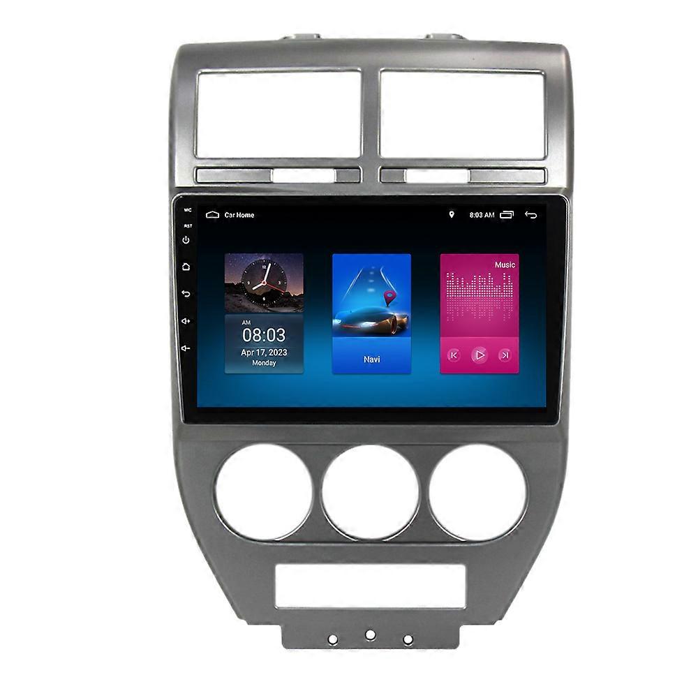 RoverOne Car Stereo Radio Bluetooth CarPlay Android Auto GPS Sat Nav Touch Screen for Jeep Compass 1 MK 2006 - 2010