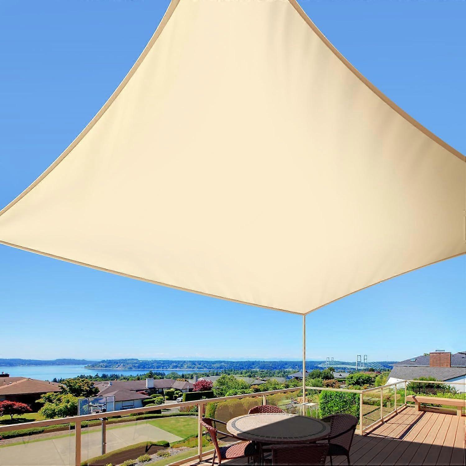 Waterproof Shade Sail Rectangular UV Protection Awning, Heavy Duty Waterproof