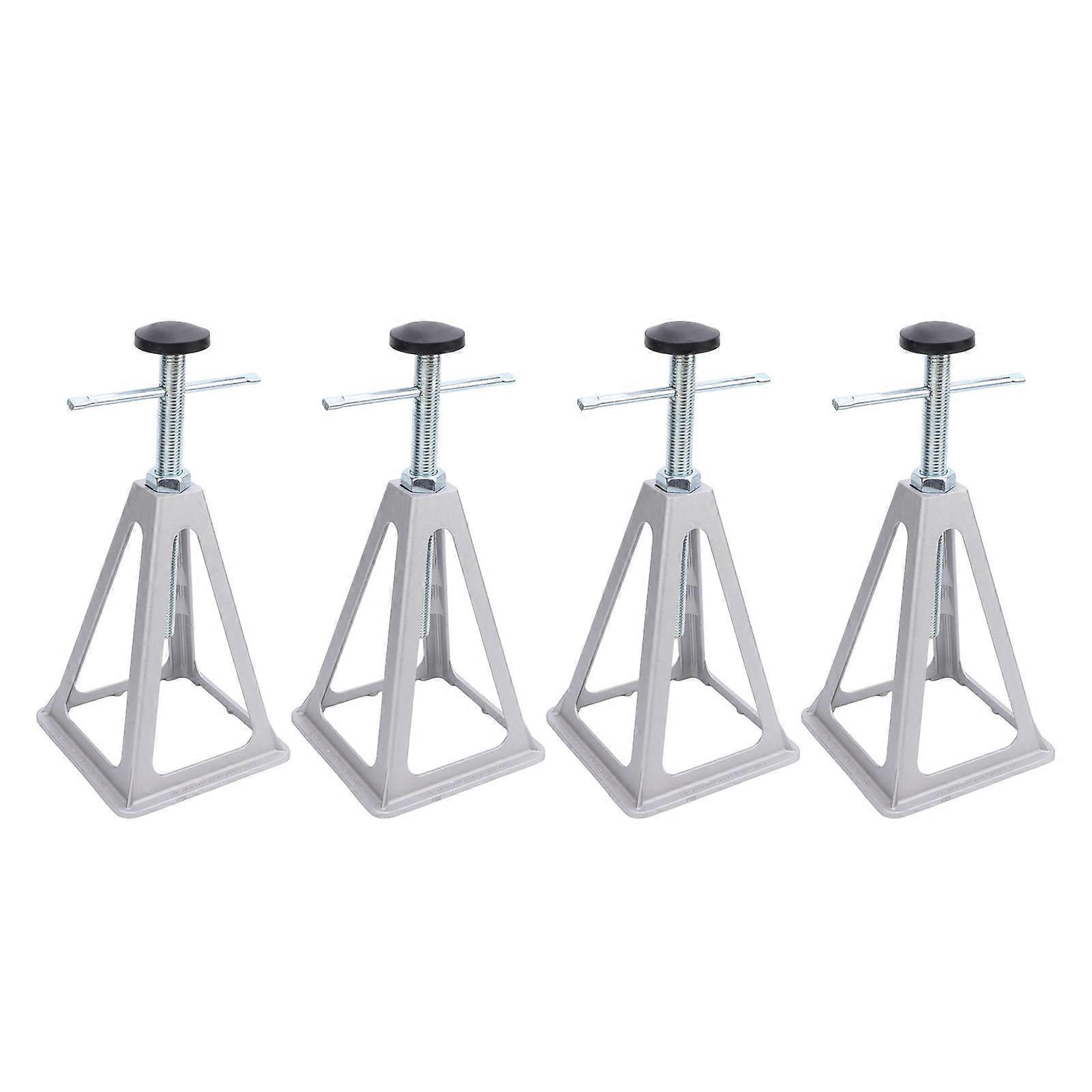 4 kpl matkailuautojen stabilointitunkit, jotka ovat säädettävissä välillä 28 - 44 cm 2,7 T maksimikuorman tasausruuvitunkit matkaperävaunuihin matkailuautoihin 