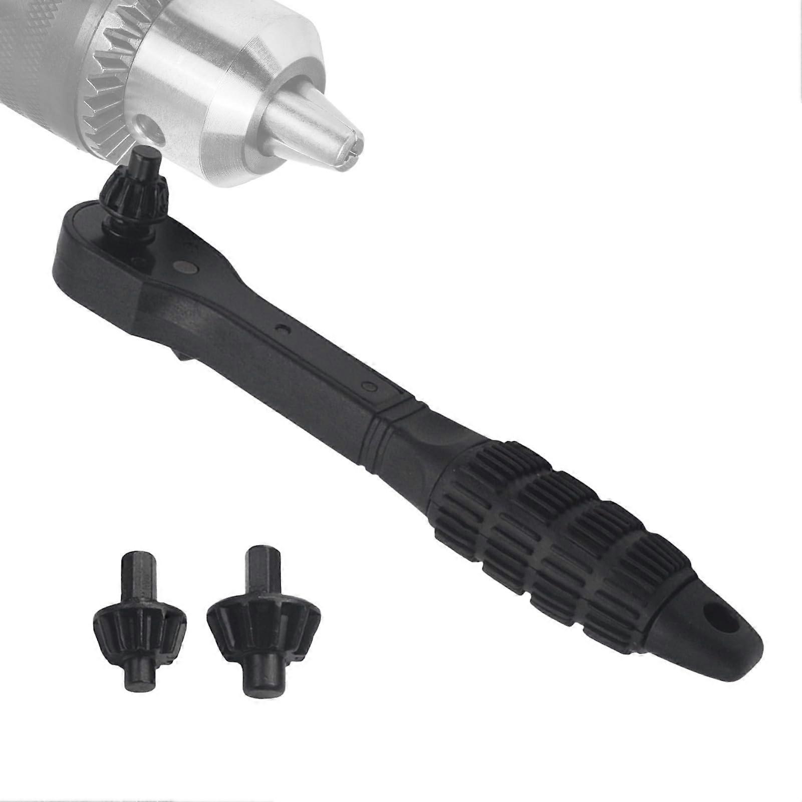 Drill Chuck Ratchet Spanner, 2In1 Quick Change, Multifunctional DoubleHead Ratchet Wrench For Automotive