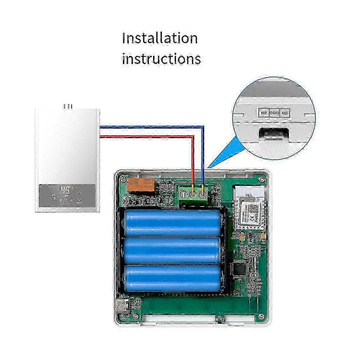 Tuya Zigbee Thermostat Smart Home Battery Powered Temperature Controller For Gas Boiler Works With