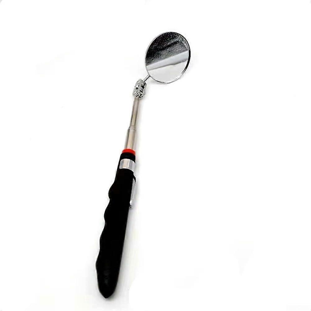 LED Telescoping Inspection Mirror For Mechanics With Magnetic Head Stainless Steel Handle 360Degree Rotating Neck