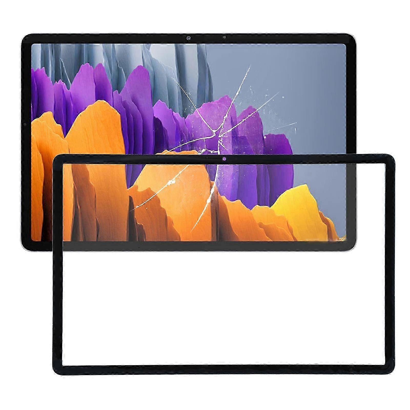 For Samsung Galaxy Tab S7 SM-T870 Front Screen Outer Glass Lens with OCA Optically Clear Adhesive (Black)