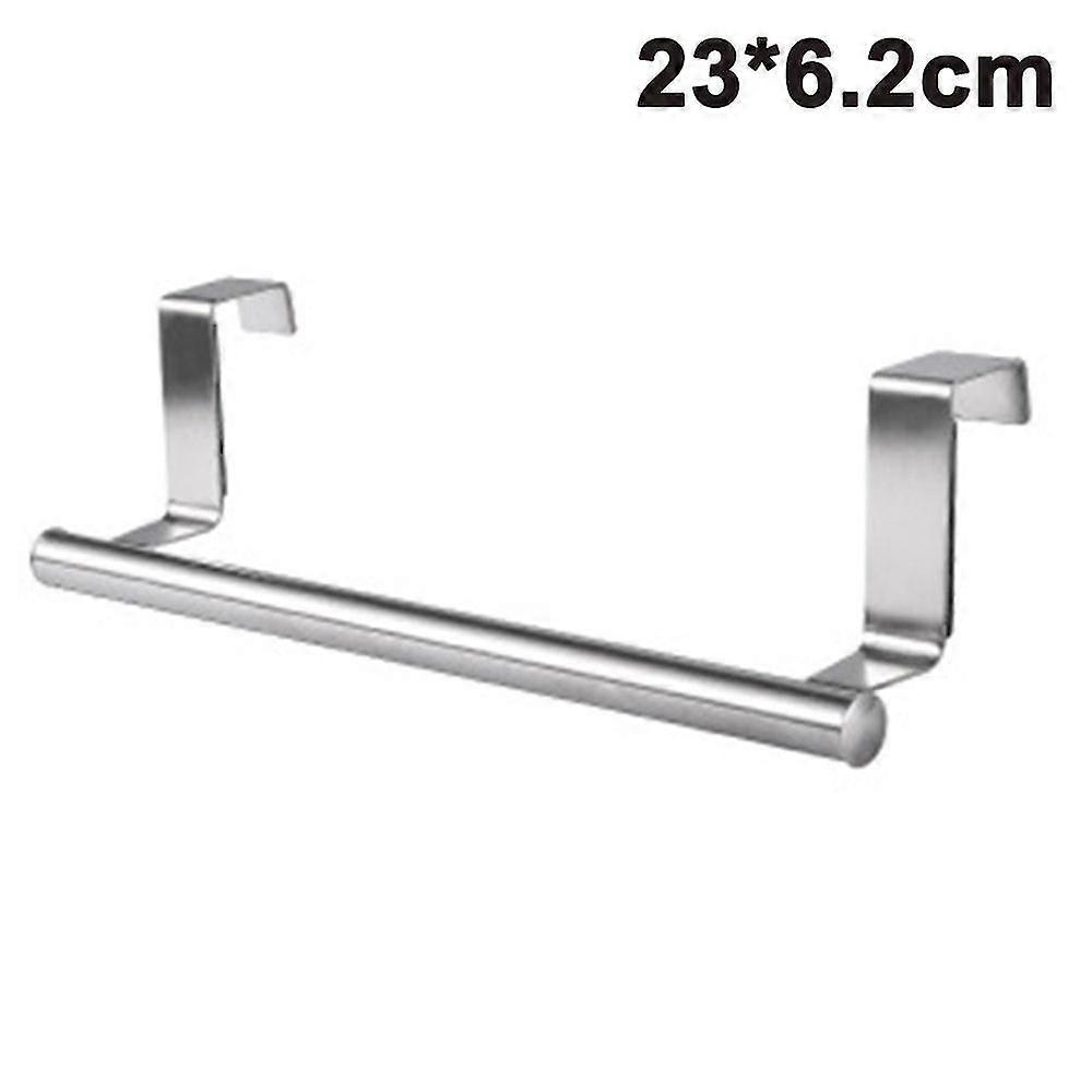 バスルームとキッチン用のフック付きモダンなタオルバー、ブラシで磨いたステンレススチールタオルハンガー