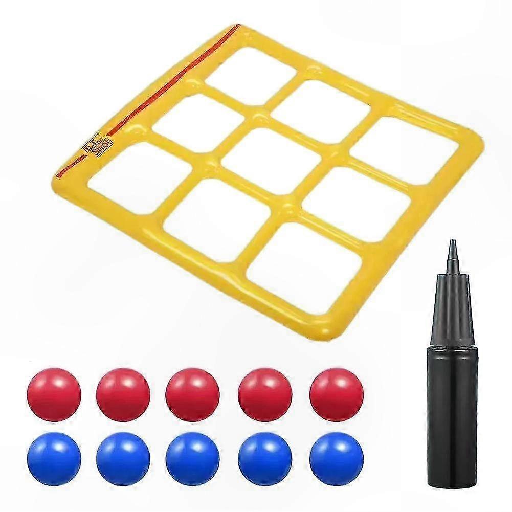 Pool Toys Games Set- Tic-Tac-Toe Inflatable Pool Toy With 10 Balls