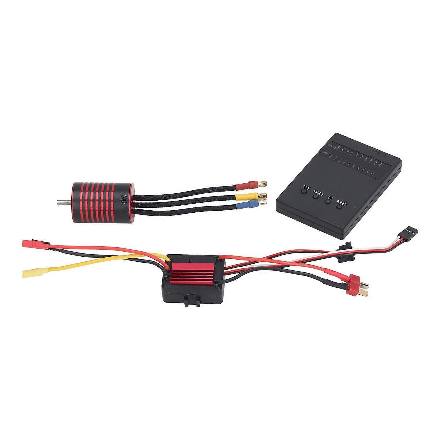 Brushless M2838 Motor Set 35A ESC Programming Card Electronic Speed Controller Combo Set for 1/14 1/