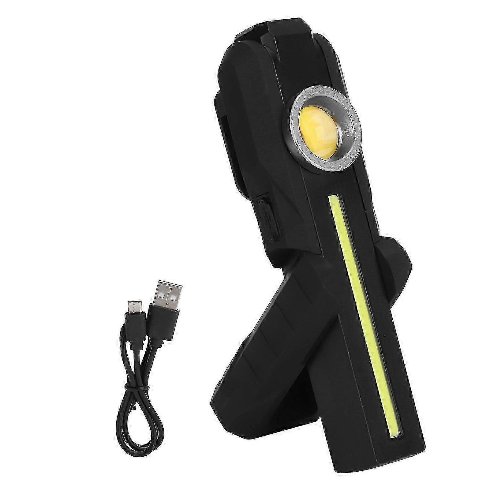 LED+COB Ultraviolet Cleaning Light USB Rechargeable Magnetic Rotational Folding Work Light Edition 1110