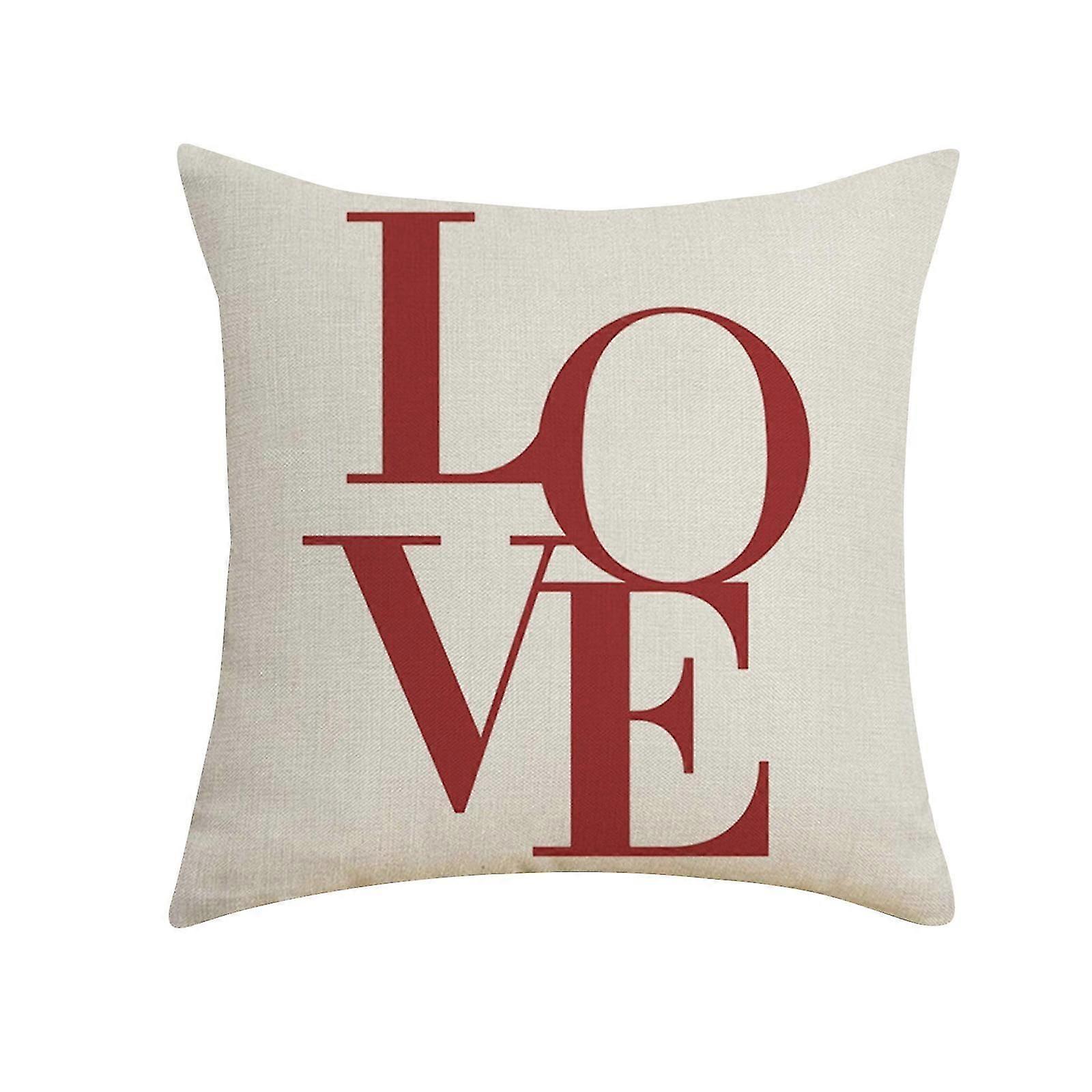 Geometric Linen Pillow Cover Digital Print Decorative Cushion Case