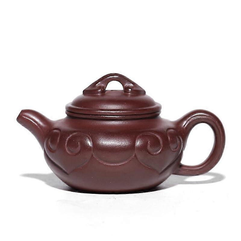 Teapot 160ML Purple Clay Zisha Teapot Handmade Carved With Filter Small Chinese Teapot Zisha Teaset