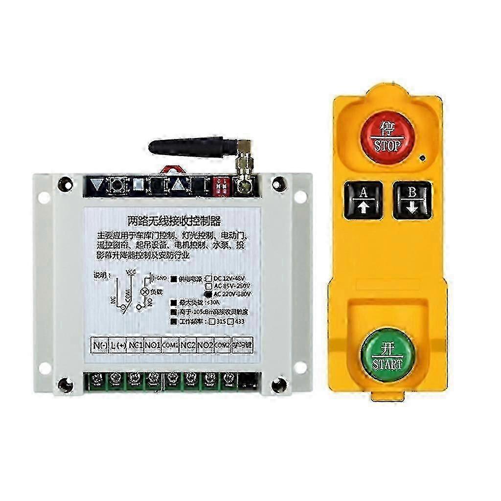 AC 220V-380V Wireless Remote Control Switch Relay Module with RF Transmitter 315/433MHz