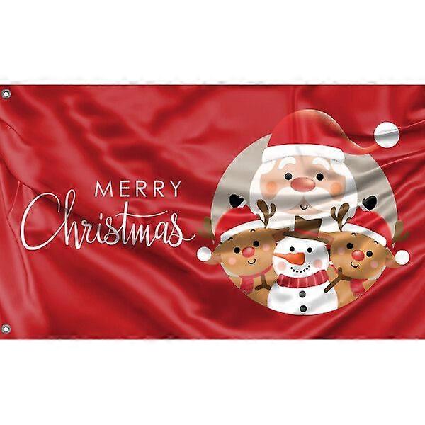 Vrolijk Kerstmis Rode Vlag
