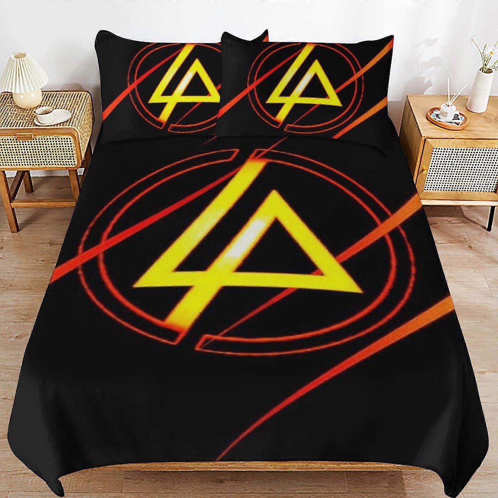 t224 Linkinpark Rock Invisible Closure Smooth Layer Minimal Wrinkle Free Material Duvet Cover Sets Home Ready f224