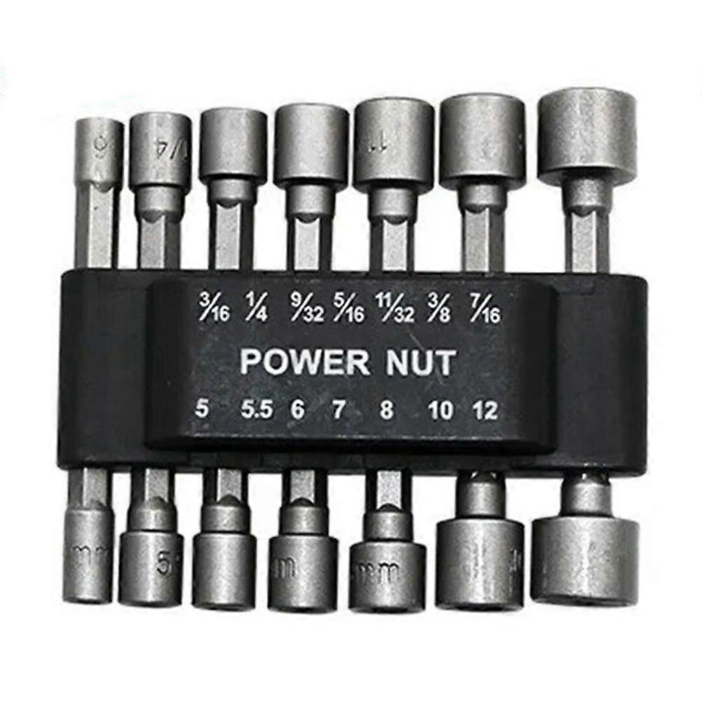 High-Quality Steel Screwdriver Nut Socket Bits Set - Multiple Sizes For Various