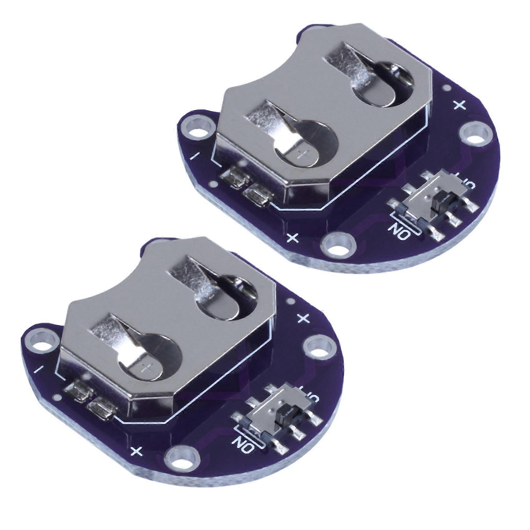 4x Knappcellsbatterihållare för CR2032 - med strömbrytare