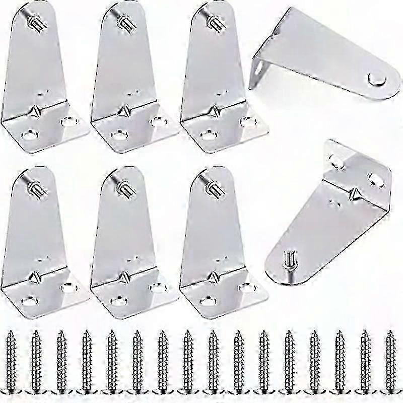 Set of 8 Metal Hold Down Brackets with Screws for Horizontal Blinds and Shades Replacement