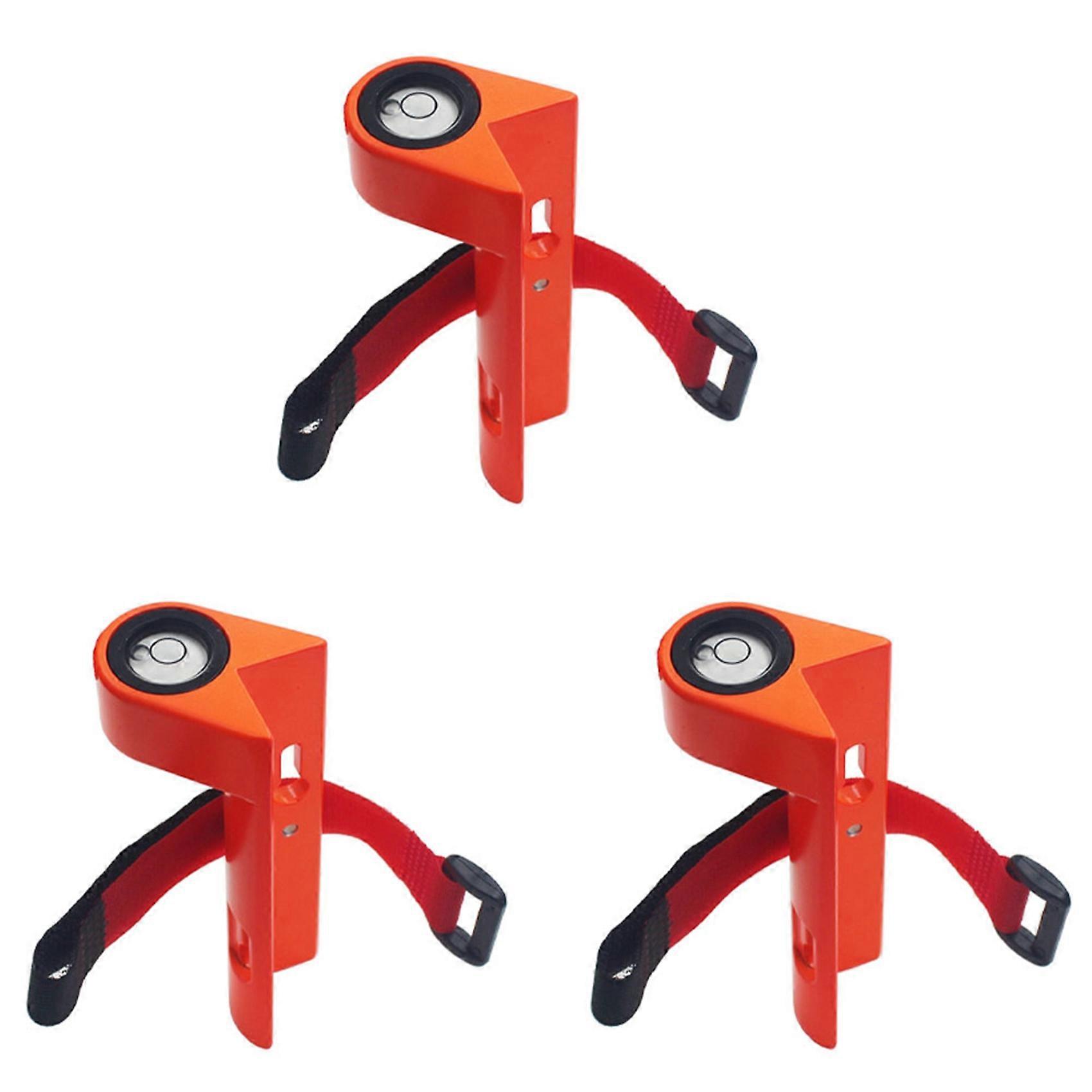 3X Centering Pole Carbon Fiber Pole Leveler Bubble Assembly Right-Angle Level Strap Portable Vertical Level Orange