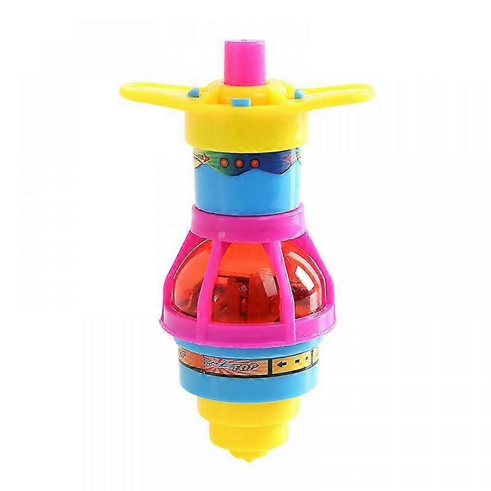 Led Light Up Flashing Ufo Spinning Tops(4pcs)