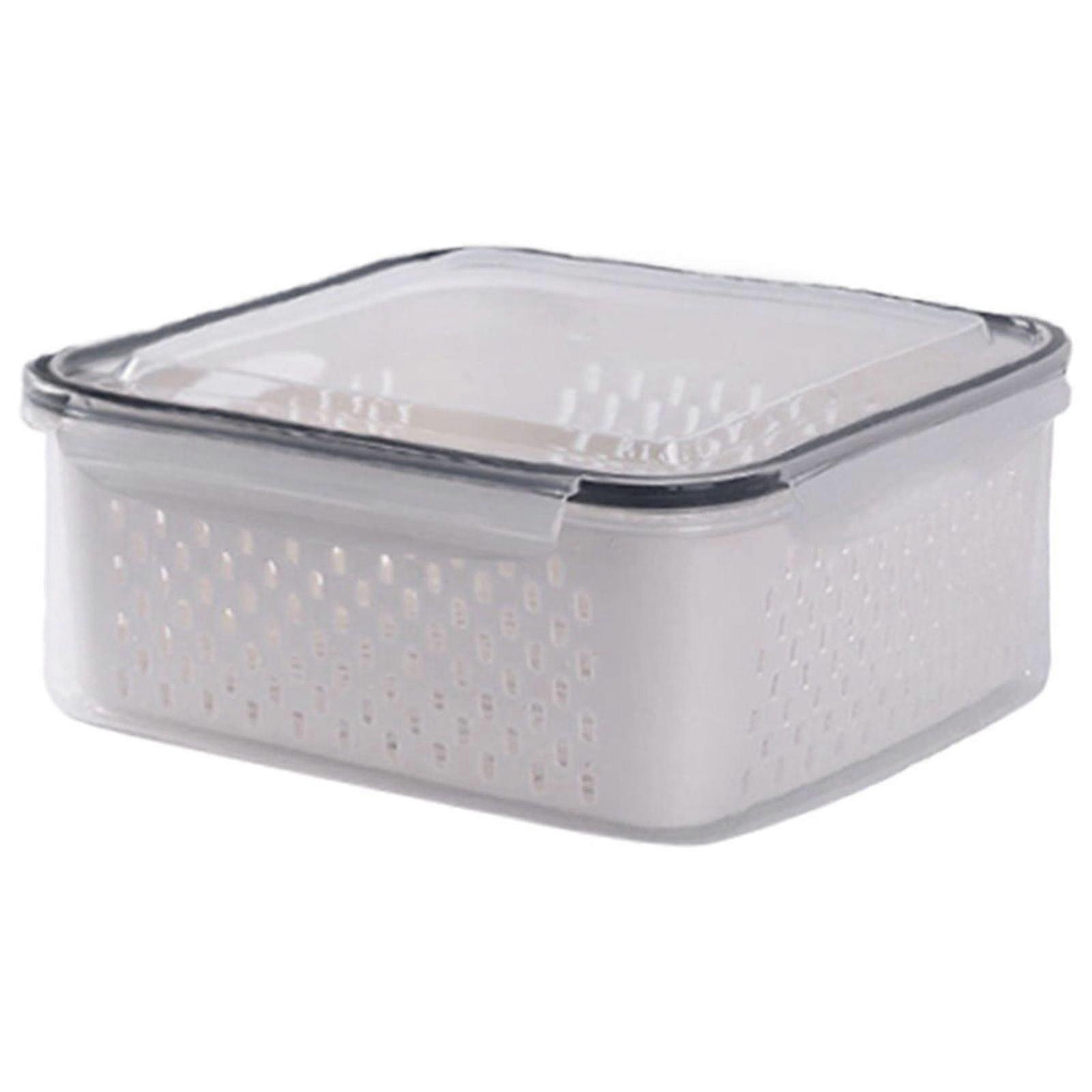 Bouanq Fruit Storage Containers for Fridge, Vegetable Container Produce Saver with Drain Colanders + Lids, Berry Containers Salad Lettuce Fresh