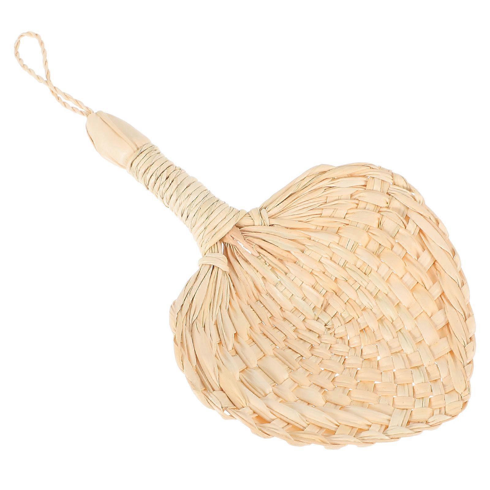 Palm Leaf Hand Fan Handheld for Home Wall Decor Beige