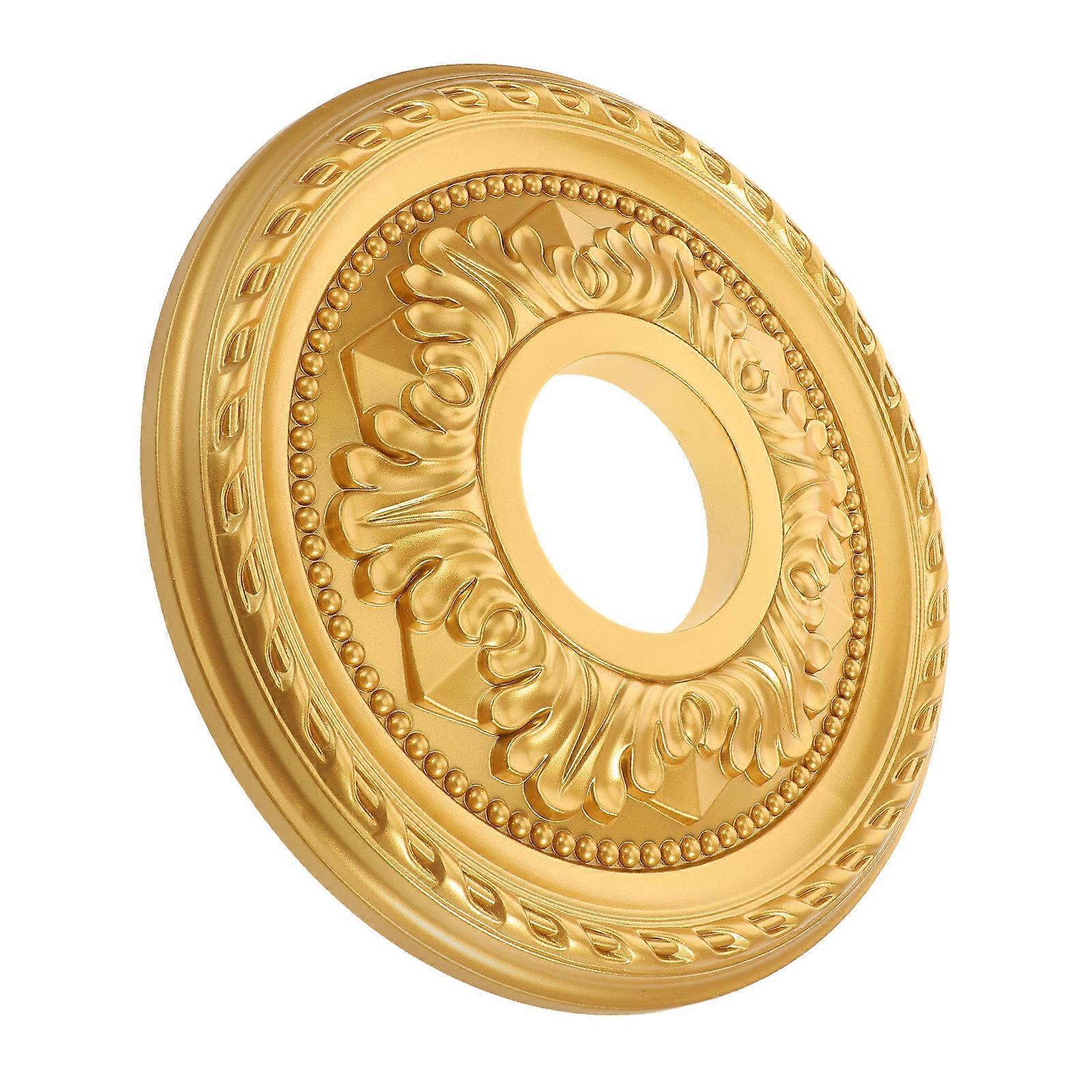 PVC Ceiling Medallion for Decor Golden Round Style