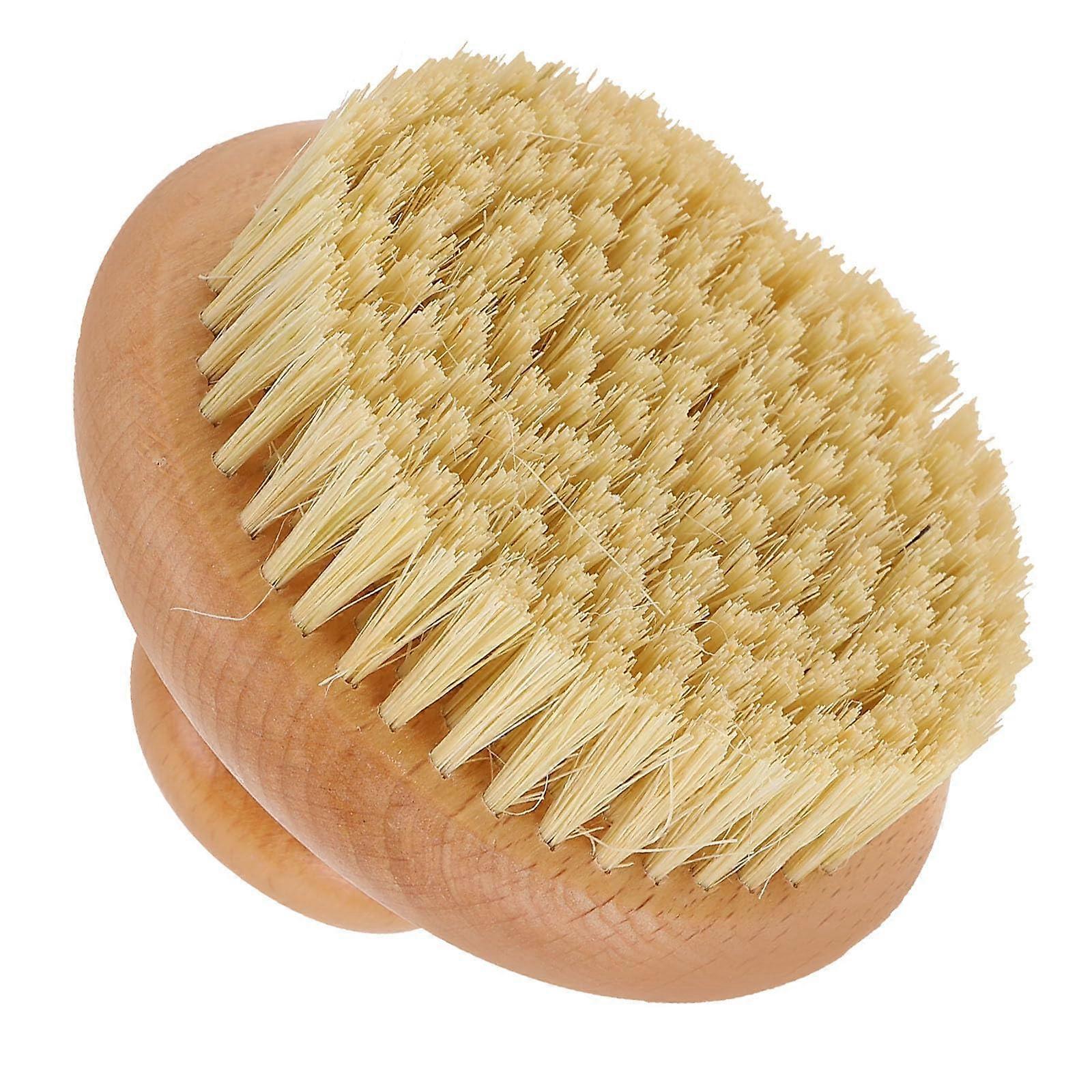 Body Brush for Exfoliating Dead Skin with Smooth Beech Handle, Shower Scrubber for Deep Cleansing