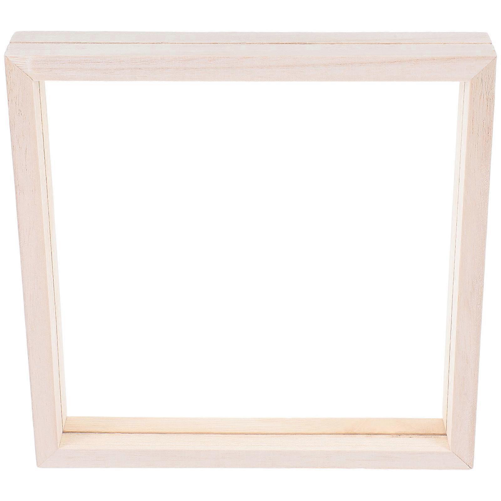 Photo Frames Wooden DIY Acrylic Picture Frames for Craft Projects 4Pcs