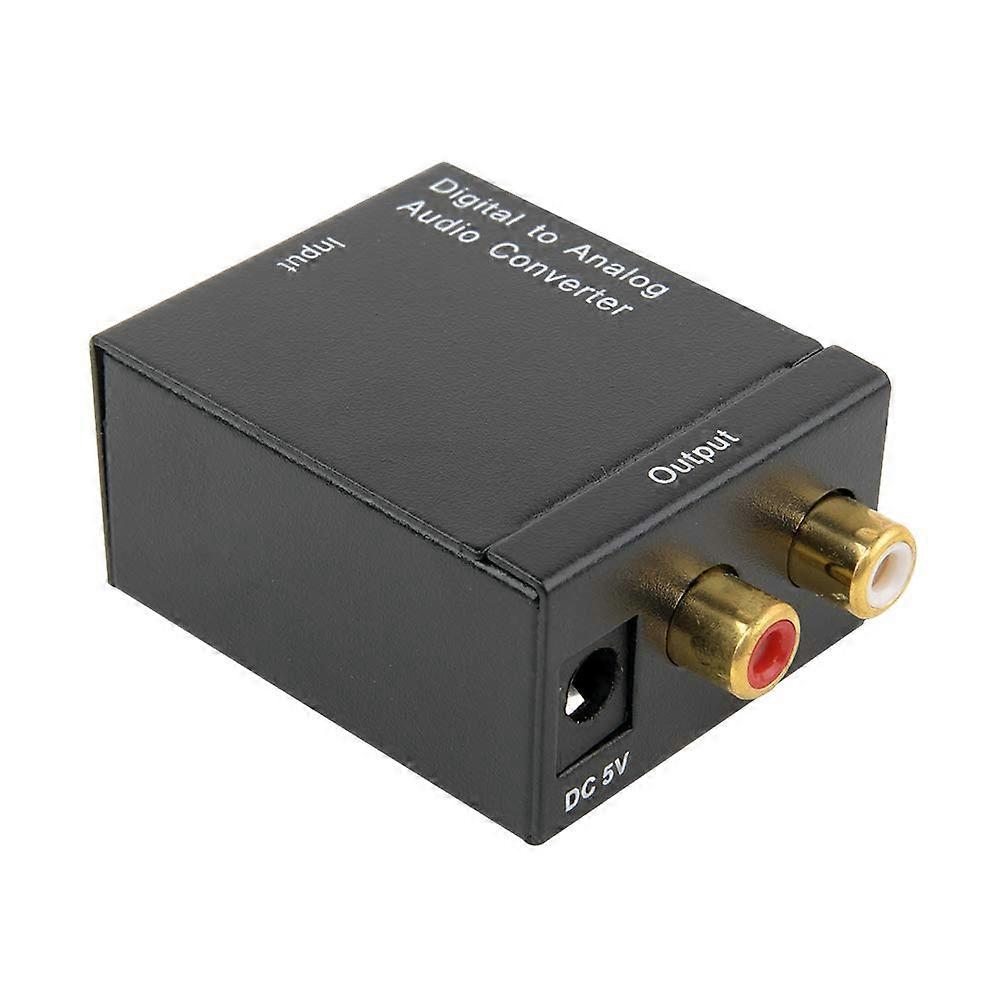 Digital to Analog Audio Converter Optical Coax Toslink SPDIF to RCA Adapter for TV Plug and Play