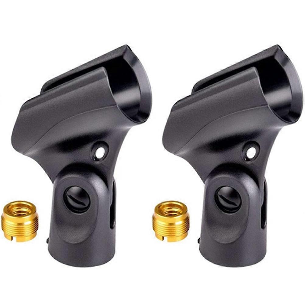2pcs Mic Stand Clips Universal Microphone Holders Handheld Microphone Holders with Adapters