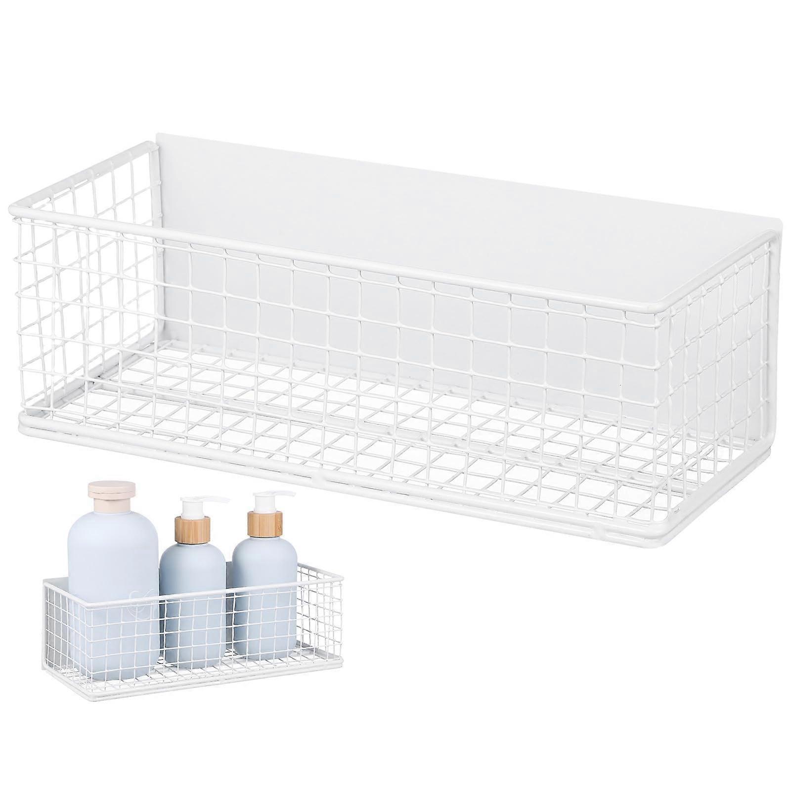 Magnetic Storage Basket Rack with Large Fridge Organizer Spice Shelf for Kitchen and Side Hanging