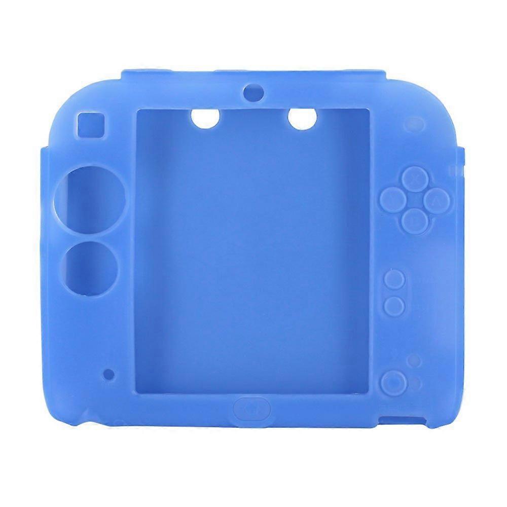 Case Soft Silicone Shockproof Cover with Ergonomic Grip Blue for Nintendo 2DS