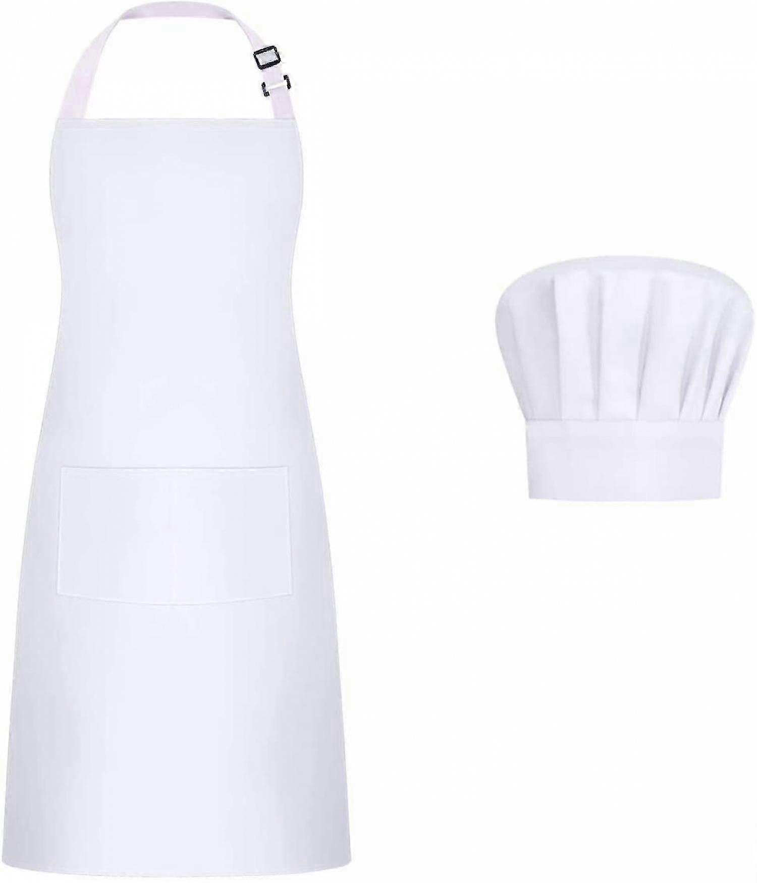 Apron Hat Set, Adjustable Bib Apron Hat Women Men