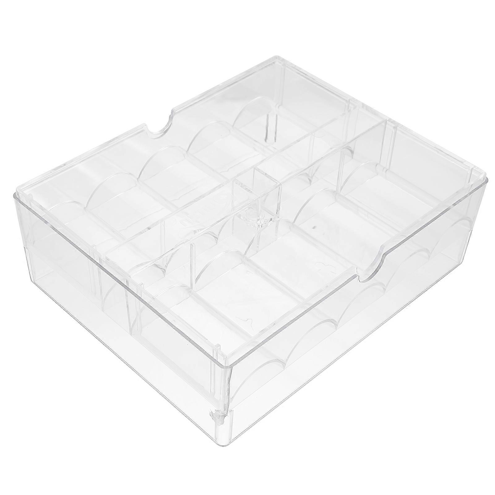 Transparent Chip Storage Tray Acrylic Organizer for Storage Use