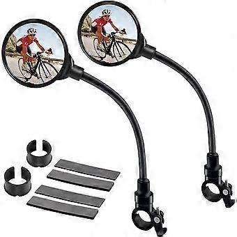 Espejo retrovisor para bicicleta, convexo, ajustable, giratorio, resistente a arañazos y golpes, de seguridad, universal para manillar de bicicleta