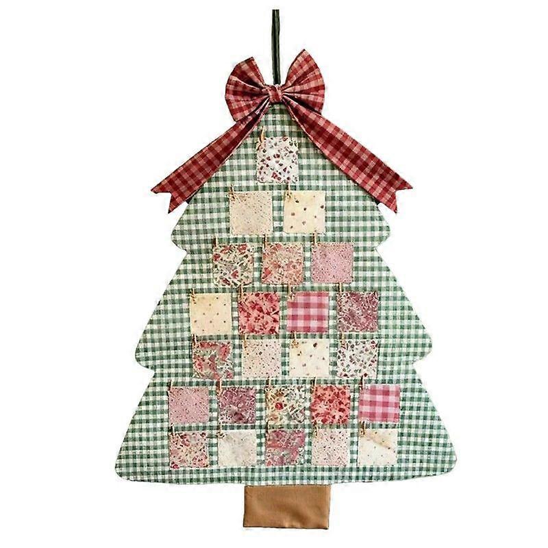 Fabric Christmas Tree Advent Calendar - Countdown Calendar with 24 Pockets