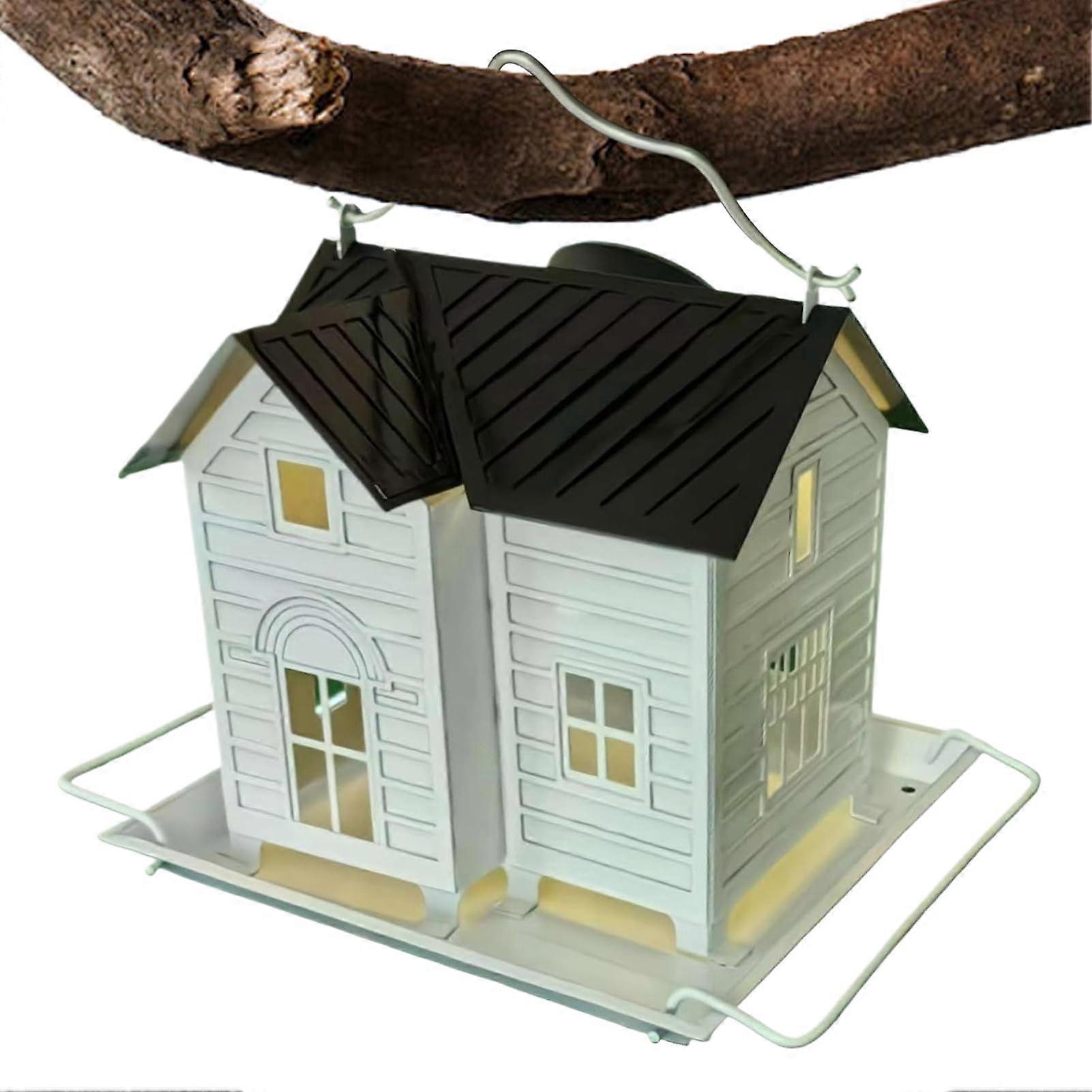 Solar Bird Feeder with SolarPowered Light, Squirrel Proof Hanging Design for Garden and Backyard