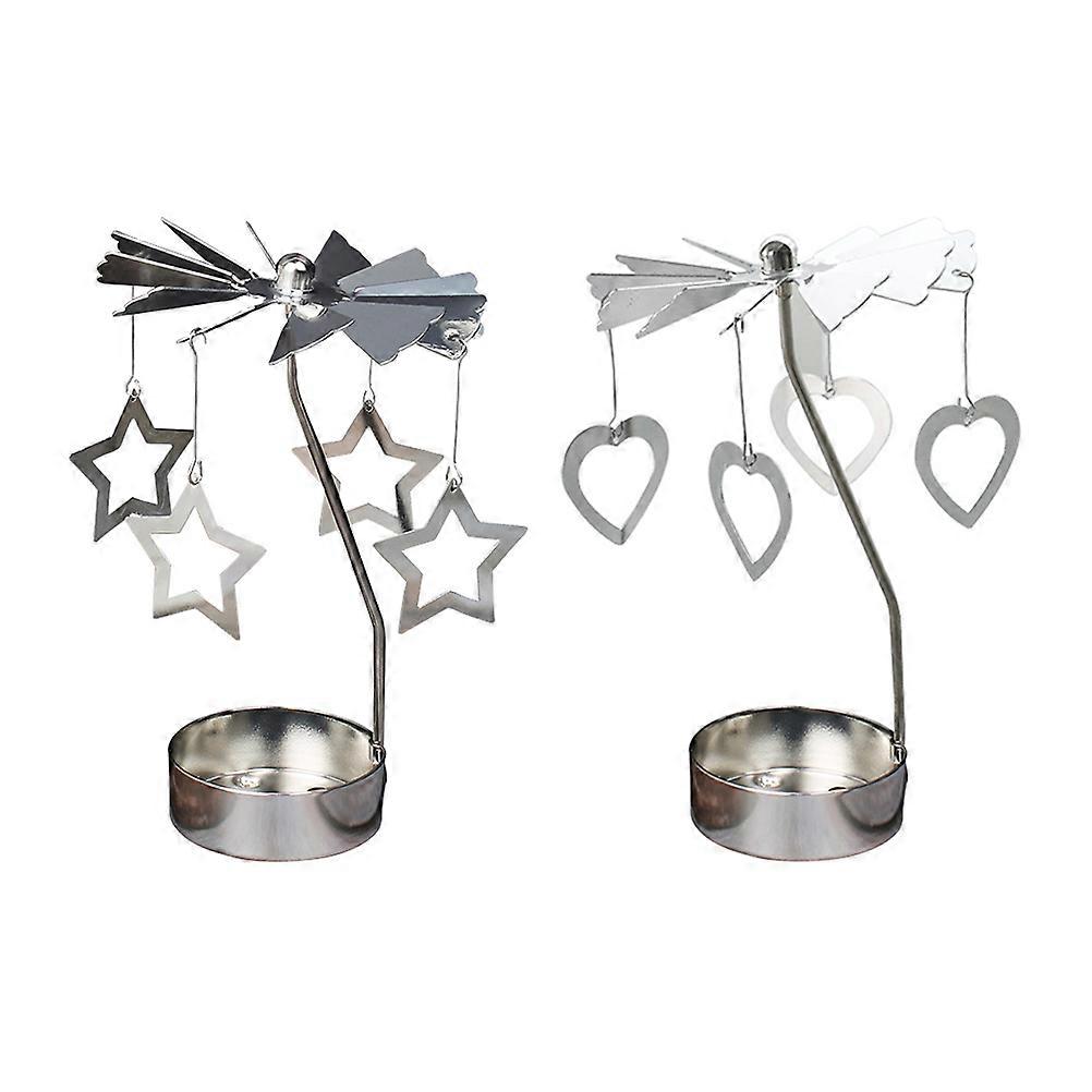 Metal Candlestick Candle Decorative Holders for Home Use 2Pcs