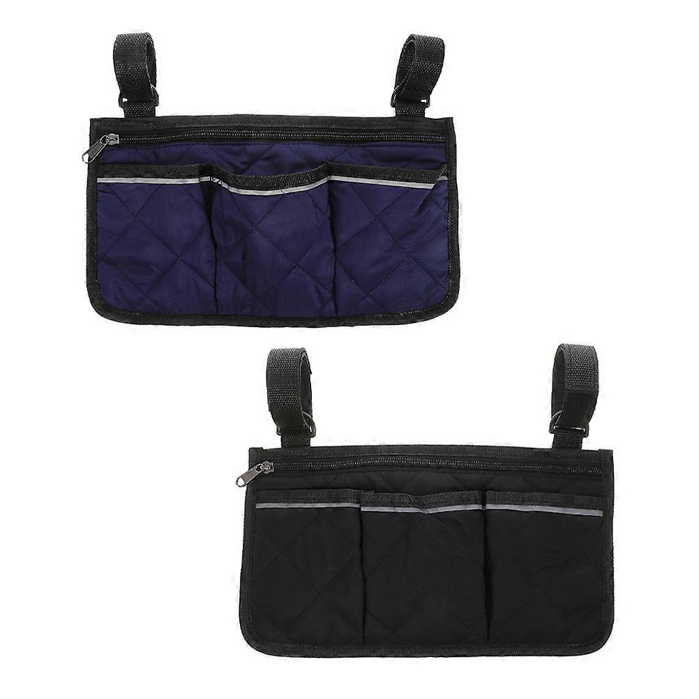 Wheelchair Side Bag with Multiple Pockets for Secure Storage 2Pcs