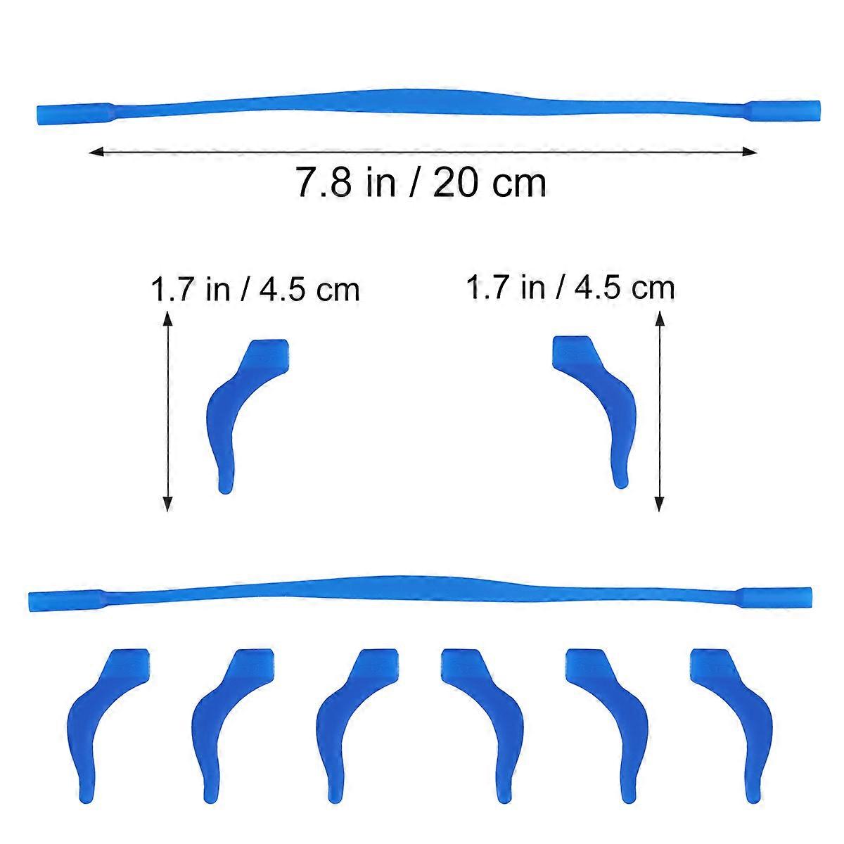 Kids Glasses Accessories with Ear Lock 5Sets Dark Blue