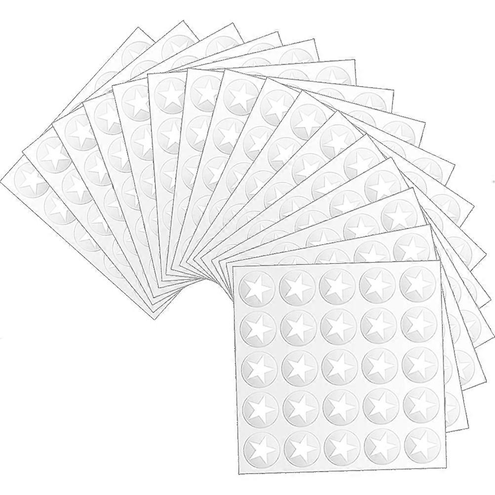 Sports Decals White Star Sticker for 20 Sheets