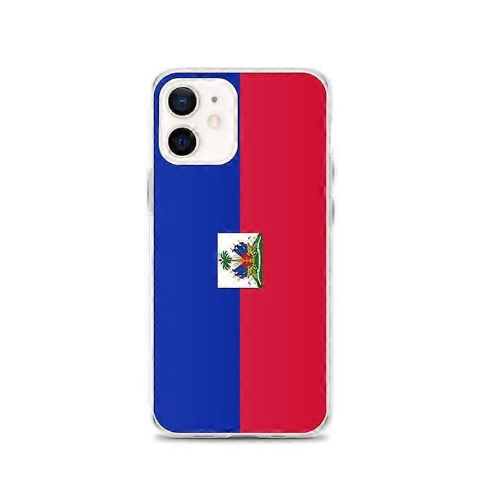 Phone Case – Haiti Flag – Compatible with iPhone 12 – Soft Case – Shock Resistant and Durable - Silicone - Pixelforma