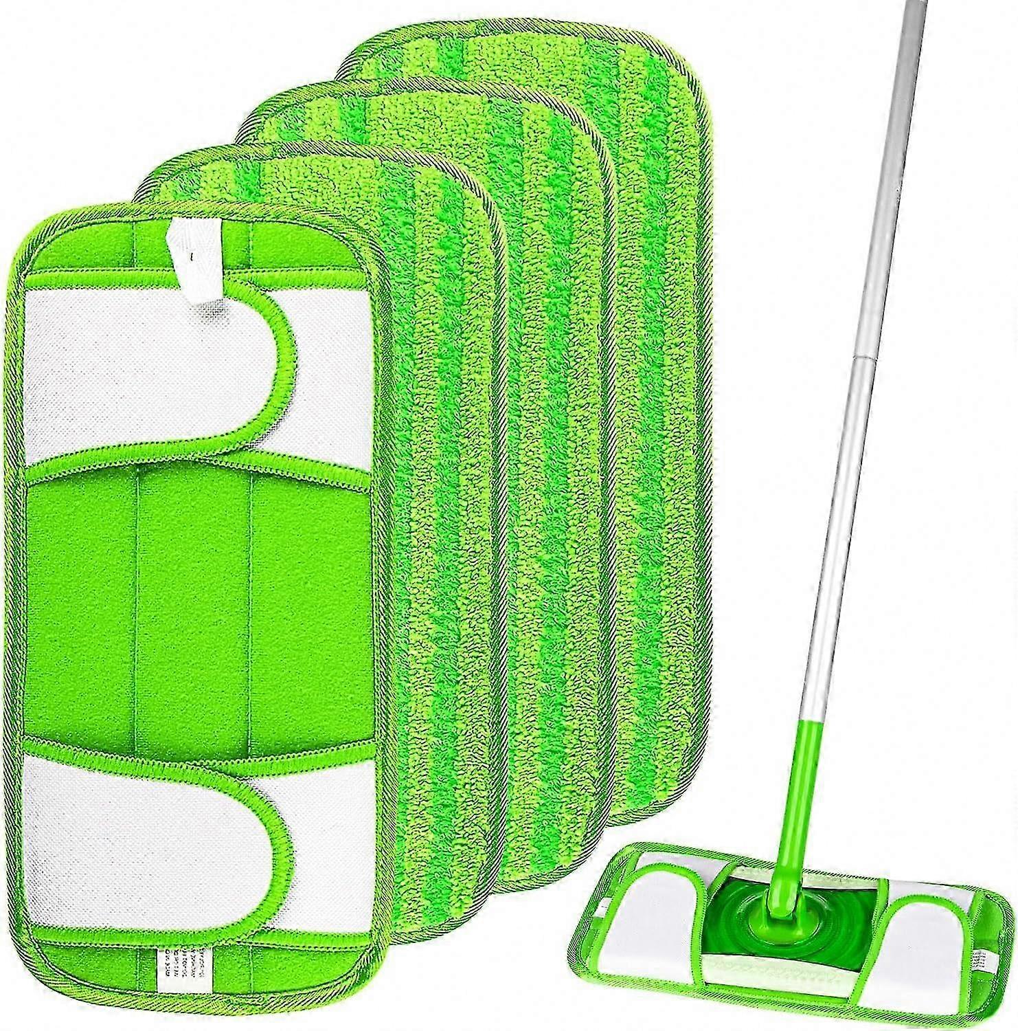 Microfiber Mop Pads, Reusable and Machine Washable Floor Mop Refills for Quick Cleaning Tasks