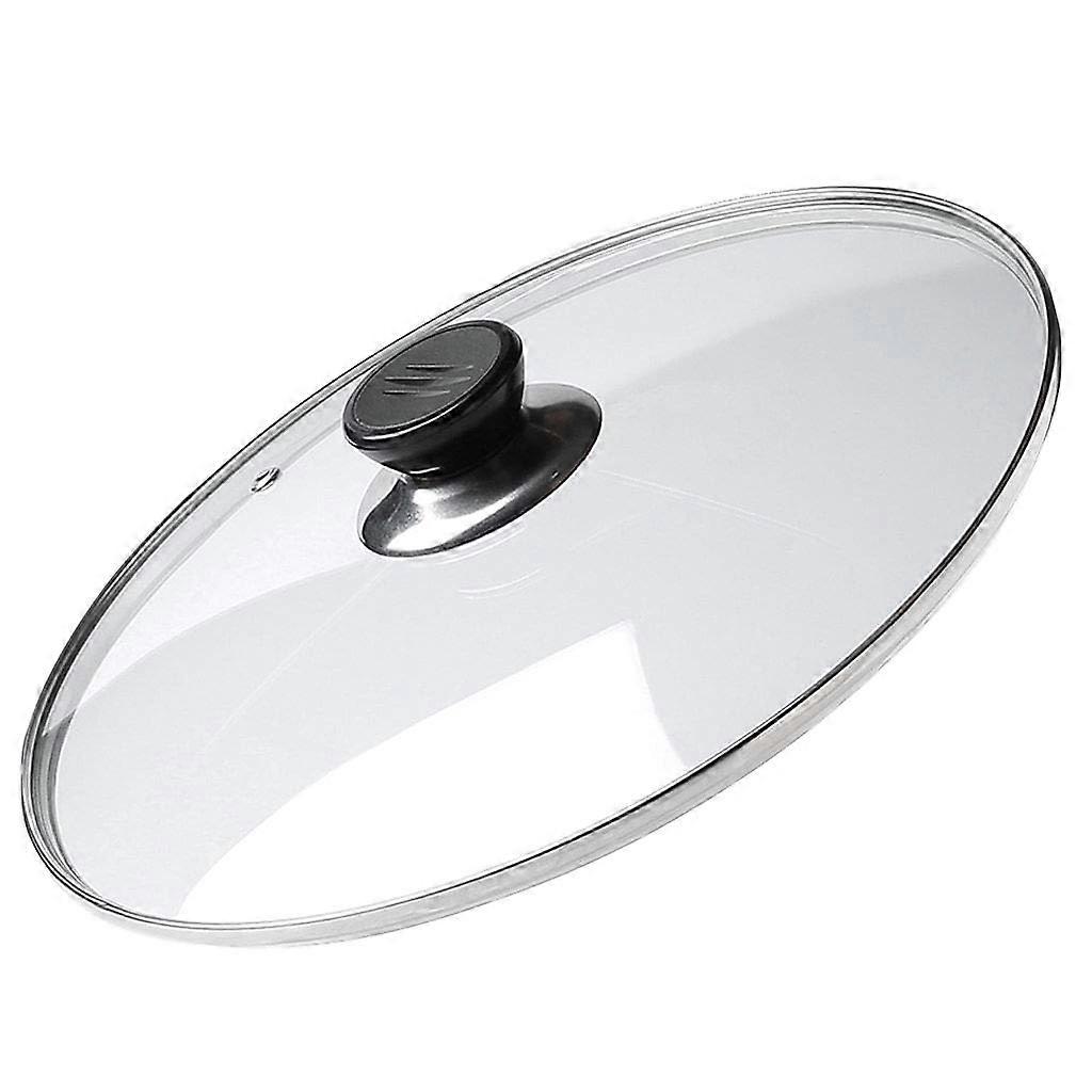 Universal Transparent Glass Pan Lid Replacement with Ergonomic CoolTouch Handle, Heat Resistant