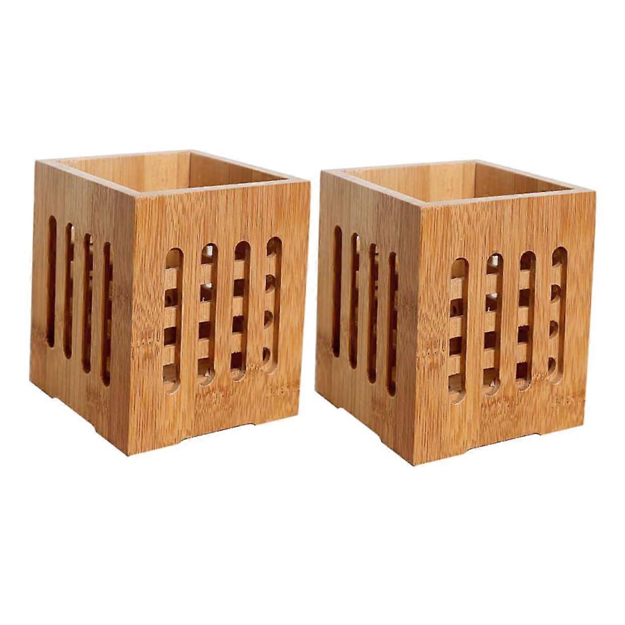 2pcs Cutlery Organizer Utensil Holder with Quick Drying Design for Countertop Storage