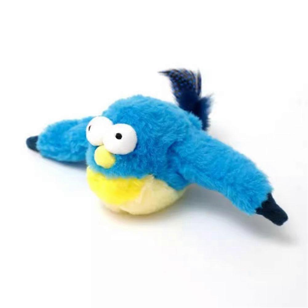 Interactive Cat Toy with Automatic Flapping Wings and Realistic Sounds, Rechargeable Bird Design