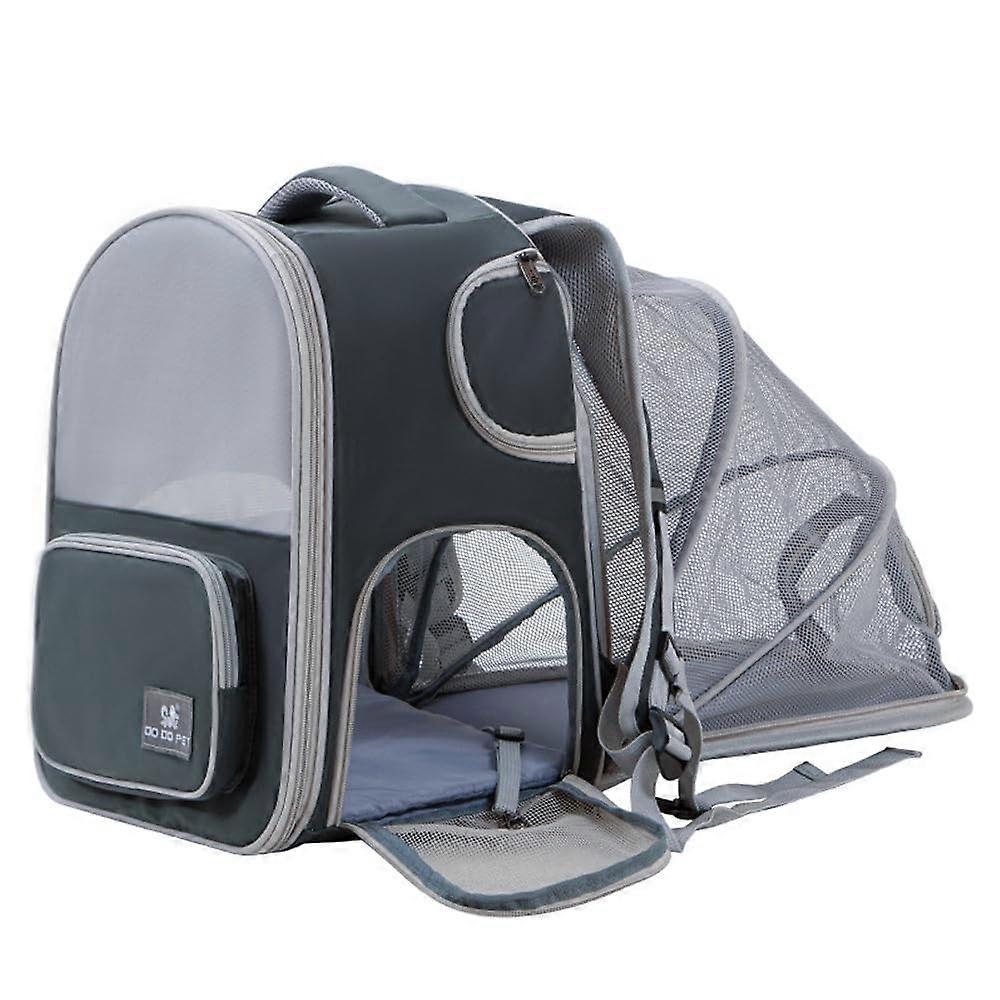 Pet Backpack Carrier for Cats and Small Dogs, Expandable Ventilated Design with Padded Straps